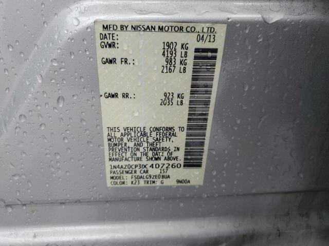 Photo 10 from auction – 2013 NISSAN LEAF S with VIN 1N4AZ0CP3DC407260