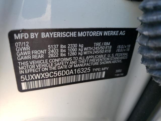 Photo 10 from auction – 2013 BMW X3 XDRIVE2 with VIN 5UXWX9C56D0A16325