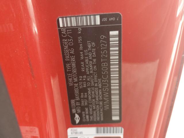 Photo 10 from auction – 2011 MINI COOPER with VIN WMWSU3C50BT251279