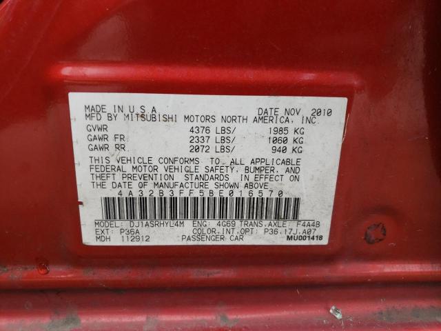 Photo 10 from auction – 2011 MITSUBISHI GALANT ES with VIN 4A32B3FF5BE016570
