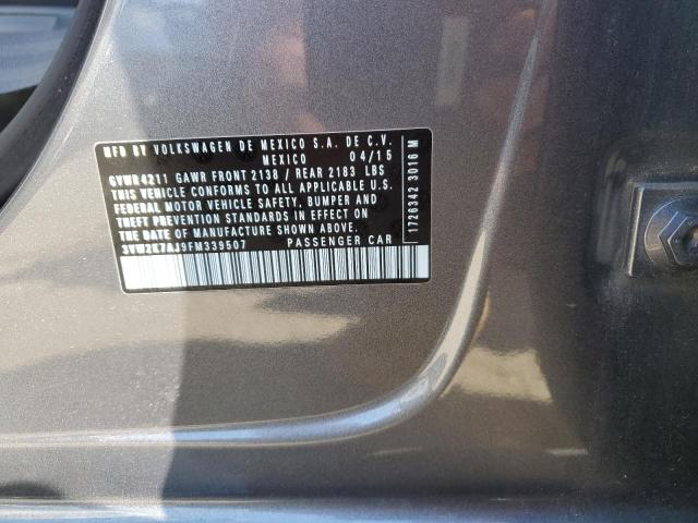 Photo 10 from auction – 2015 VOLKSWAGEN JETTA BASE with VIN 3VW2K7AJ9FM339507