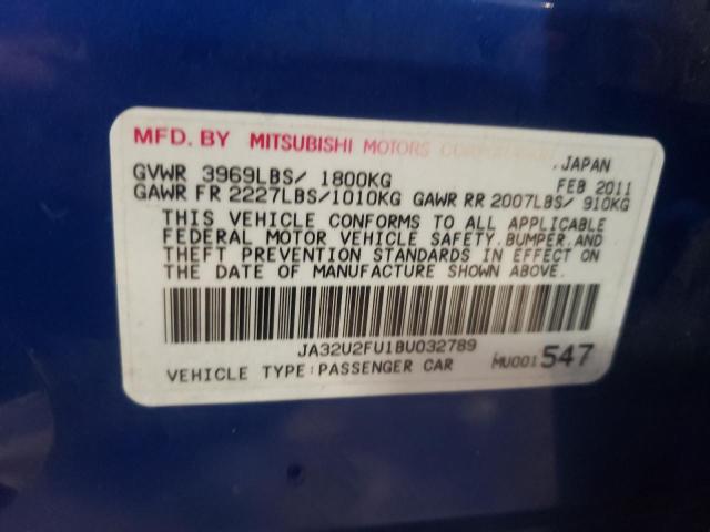 Photo 10 from auction – 2011 MITSUBISHI LANCER ES/ with VIN JA32U2FU1BU032789