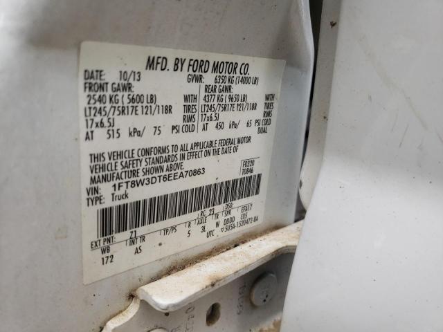 Photo 10 from auction – 2014 FORD F350 SUPER with VIN 1FT8W3DT6EEA70863