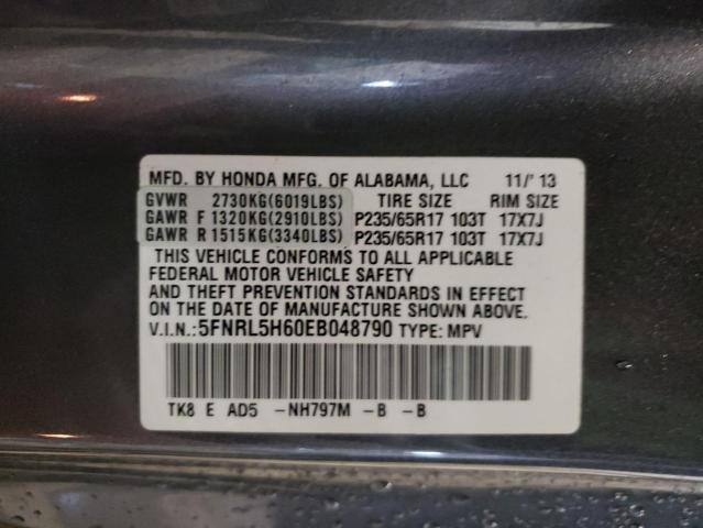 Photo 10 from auction – 2014 HONDA ODYSSEY EX with VIN 5FNRL5H60EB048790