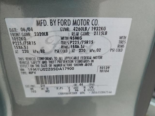 Photo 10 from auction – 2005 FORD ESCAPE XLS with VIN 1FMYU02Z05DA17900
