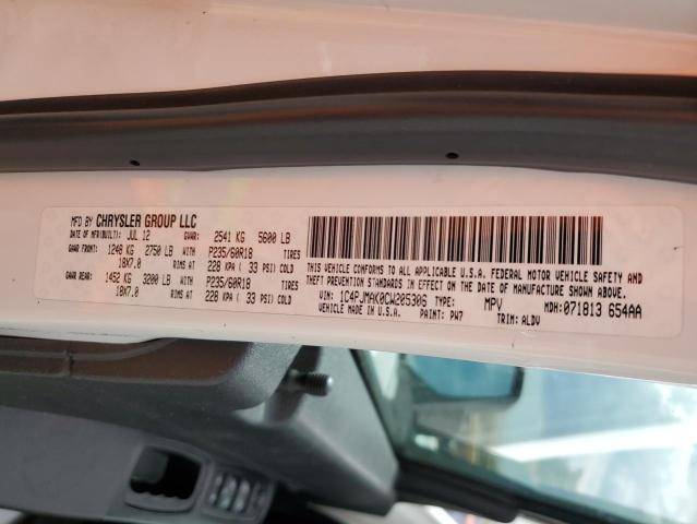 Photo 10 from auction – 2012 JEEP LIBERTY SP with VIN 1C4PJMAK0CW205306