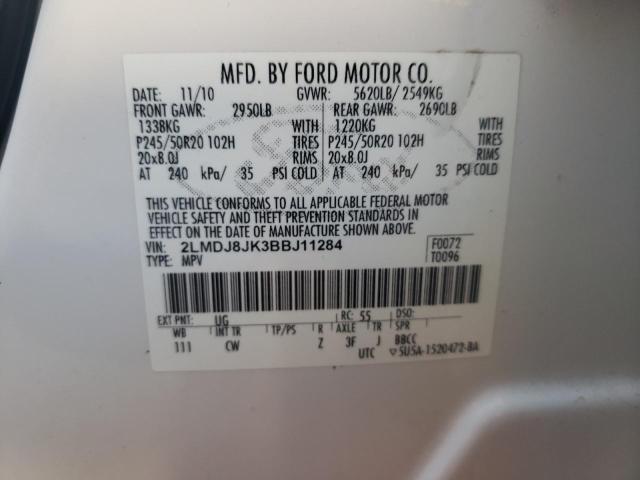 Photo 10 from auction – 2011 LINCOLN MKX with VIN 2LMDJ8JK3BBJ11284