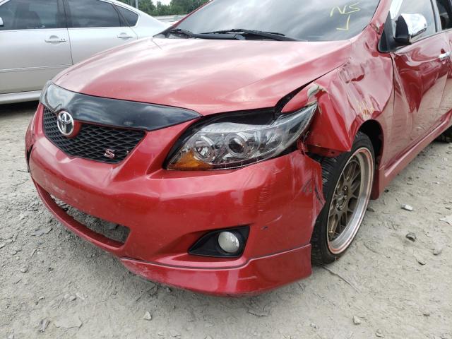Photo 9 from auction – 2009 TOYOTA COROLLA BA with VIN 1NXBU40E49Z077245