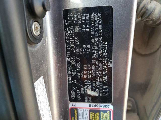 Photo 10 from auction – 2016 KIA SPORTAGE E with VIN KNDPCCAC4G7841112