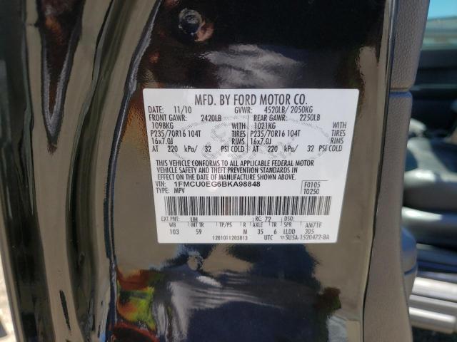 Photo 10 from auction – 2011 FORD ESCAPE LIM with VIN 1FMCU0EG6BKA98848