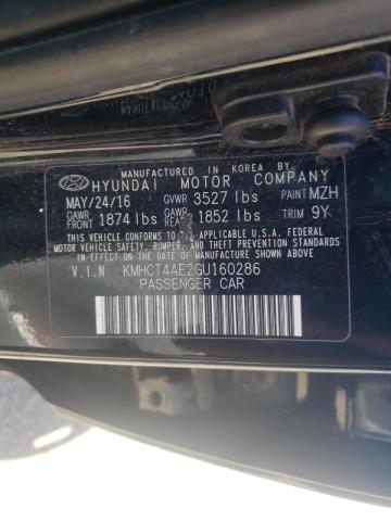 Photo 10 from auction – 2016 HYUNDAI ACCENT SE with VIN KMHCT4AE2GU160286