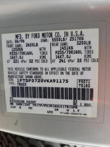 Photo 10 from auction – 1997 FORD F150 with VIN 1FTDF0720VKA91175