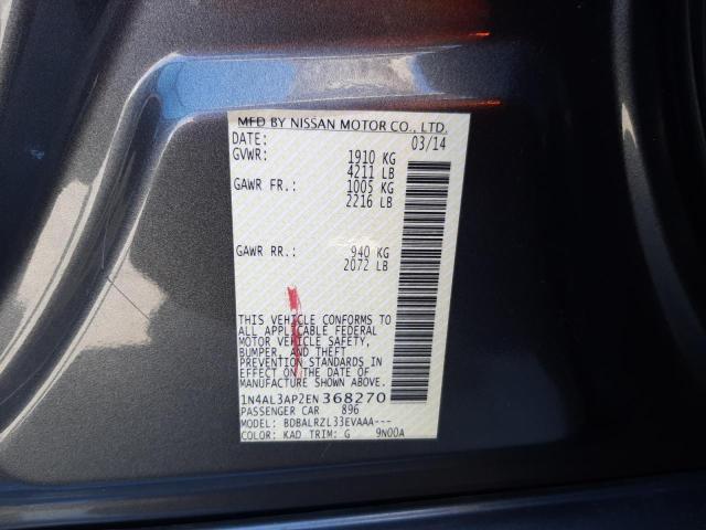Photo 10 from auction – 2014 NISSAN ALTIMA 2.5 with VIN 1N4AL3AP2EN368270