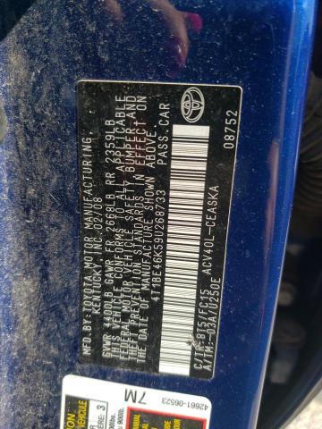 Photo 10 from auction – 2009 TOYOTA CAMRY BASE with VIN 4T1BE46K59U268733