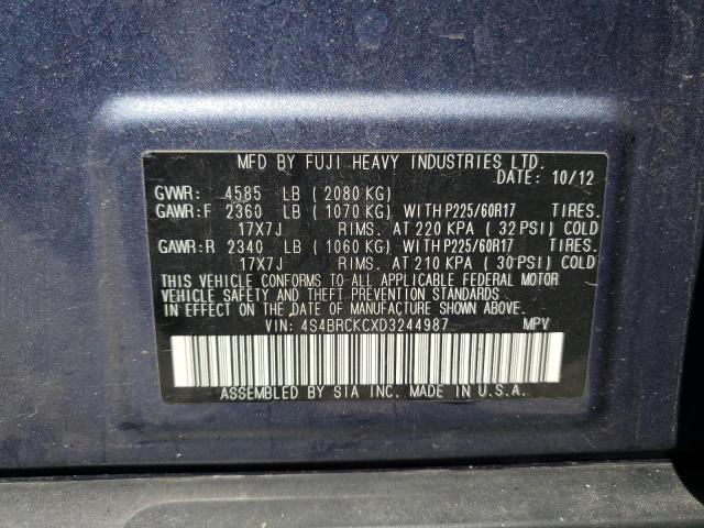 Photo 10 from auction – 2013 SUBARU OUTBACK 2. with VIN 4S4BRCKCXD3244987