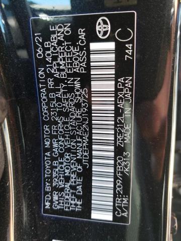Photo 10 from auction – 2022 TOYOTA COROLLA LE with VIN JTDEPMAE2NJ193725