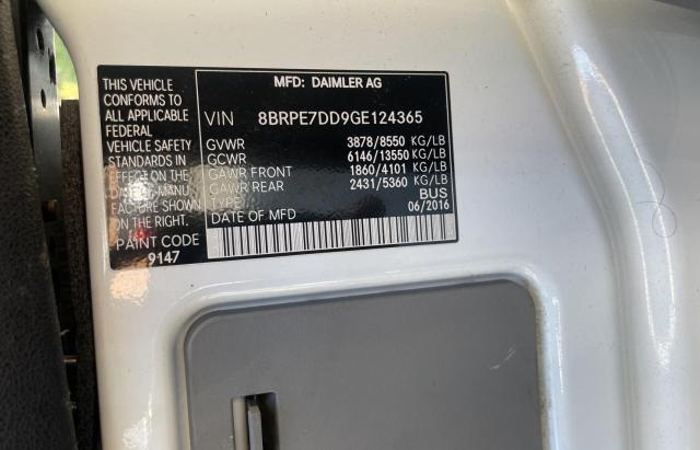 Photo 10 from auction – 2016 MERCEDES-BENZ SPRINTER 2 with VIN 8BRPE7DD9GE124365