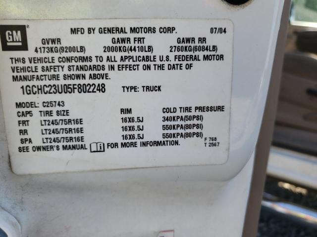 Photo 10 from auction – 2005 CHEVROLET SILVERADO with VIN 1GCHC23U05F802248