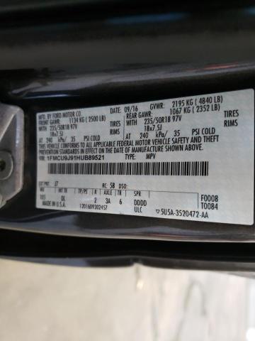 Photo 10 from auction – 2017 FORD ESCAPE TIT with VIN 1FMCU9J91HUB89521