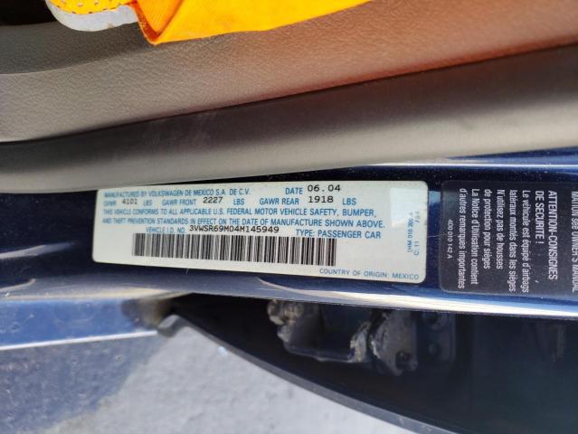 Photo 10 from auction – 2004 VOLKSWAGEN JETTA GLS with VIN 3VWSR69M04M145949