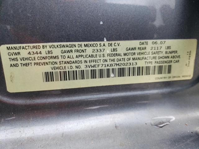 Photo 10 from auction – 2007 VOLKSWAGEN JETTA WOLF with VIN 3VWEF71K87M202313