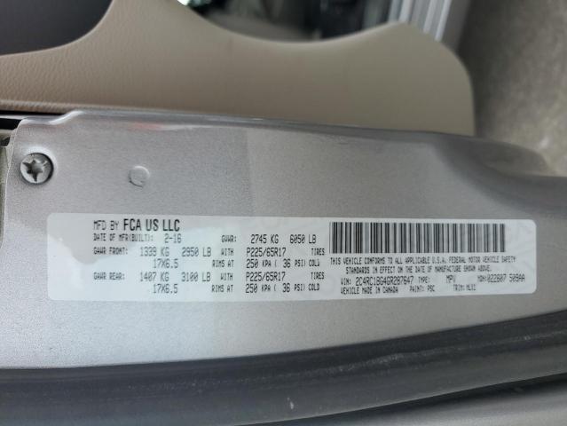 Photo 10 from auction – 2016 CHRYSLER TOWN & COU with VIN 2C4RC1BG4GR287647