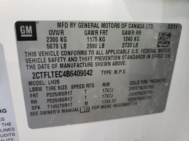 Photo 10 from auction – 2011 GMC TERRAIN SL with VIN 2CTFLTEC4B6409042