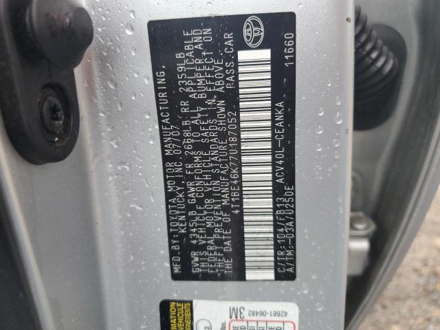 Photo 10 from auction – 2007 TOYOTA CAMRY CE with VIN 4T1BE46K77U187052
