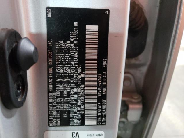 Photo 10 from auction – 2009 TOYOTA VENZA with VIN 4T3BK11A39U024298
