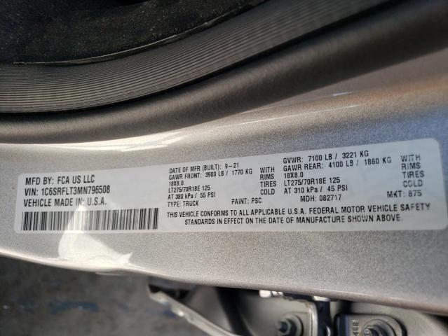 Photo 10 from auction – 2021 RAM 1500 REBEL with VIN 1C6SRFLT3MN796508
