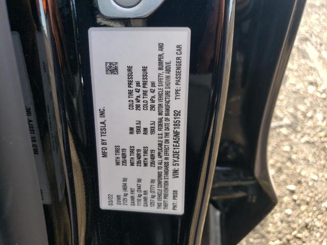 Photo 10 from auction – 2022 TESLA MODEL 3 with VIN 5YJ3E1EA5NF185192