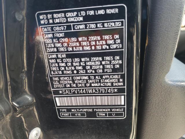 Photo 10 from auction – 1998 LAND ROVER RANGE ROVE with VIN SALPV1441WA379749