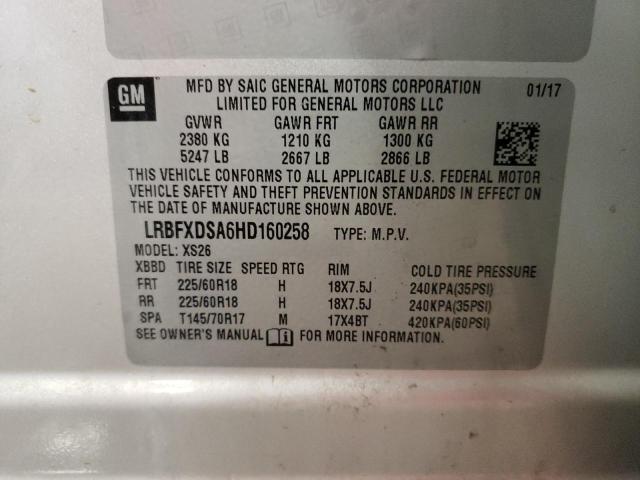 Photo 10 from auction – 2017 BUICK ENVISION E with VIN LRBFXDSA6HD160258
