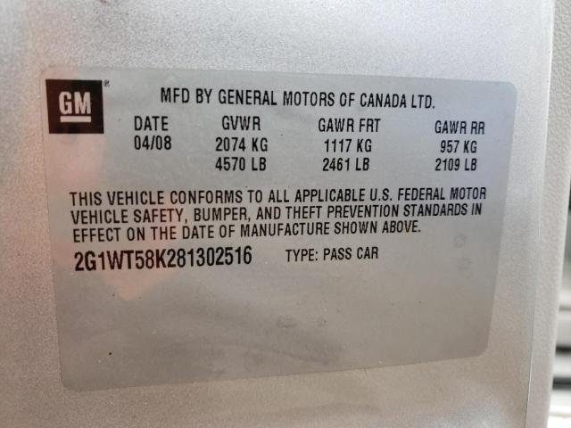 Photo 10 from auction – 2008 CHEVROLET IMPALA LT with VIN 2G1WT58K281302516