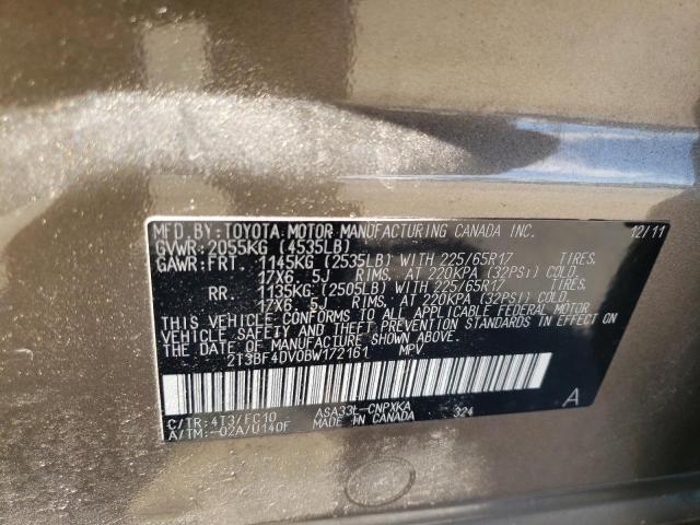 Photo 10 from auction – 2011 TOYOTA RAV4 with VIN 2T3BF4DV0BW172161