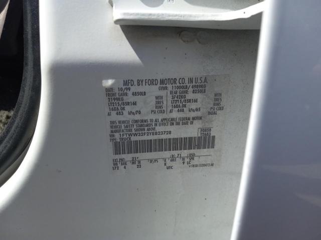 Photo 10 from auction – 2000 FORD F350 SUPER with VIN 1FTWW32F2YEB23728
