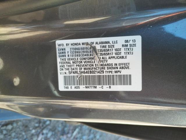 Photo 10 from auction – 2012 HONDA ODYSSEY TO with VIN 5FNRL5H90CB069484
