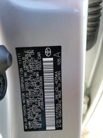 Photo 10 from auction – 2011 TOYOTA COROLLA BA with VIN JTDBU4EE2B9169086