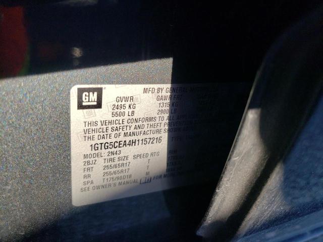 Photo 10 from auction – 2017 GMC CANYON SLE with VIN 1GTG5CEA4H1157216