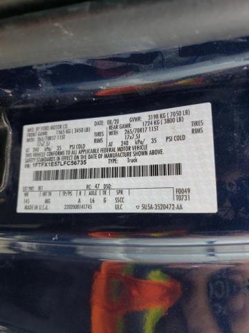 Photo 10 from auction – 2020 FORD F150 SUPER with VIN 1FTFX1E57LFC56735