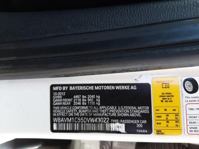 Photo 10 from auction – 2013 BMW X1 SDRIVE2 with VIN WBAVM1C55DVW43022