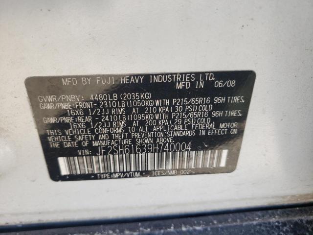 Photo 10 from auction – 2009 SUBARU FORESTER 2 with VIN JF2SH61639H740004