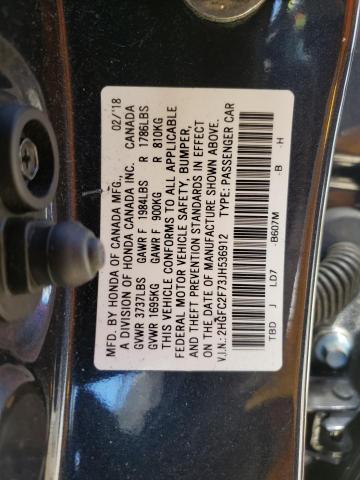 Photo 10 from auction – 2018 HONDA CIVIC EX with VIN 2HGFC2F73JH536912