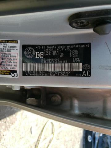 Photo 10 from auction – 2005 TOYOTA COROLLA MA with VIN 2T1KR32E55C886158