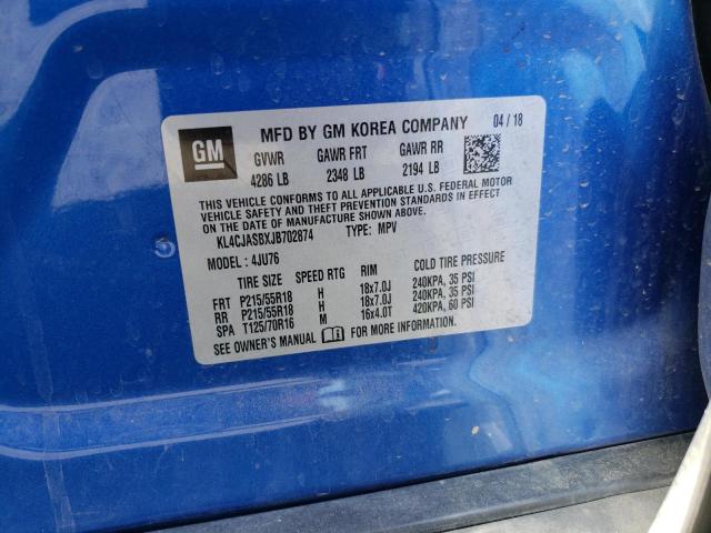 Photo 10 from auction – 2018 BUICK ENCORE PRE with VIN KL4CJASBXJB702874