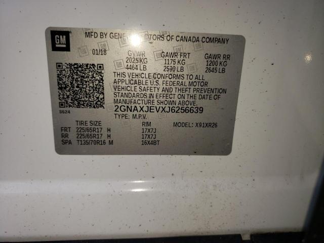 Photo 10 from auction – 2018 CHEVROLET EQUINOX LT with VIN 2GNAXJEVXJ6256639
