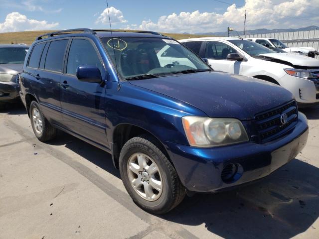 TOYOTA HIGHLANDER 2002 with VIN JTEGF21AX20029701 - Photo from auction