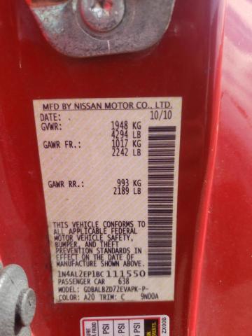 Photo 10 from auction – 2011 NISSAN ALTIMA S with VIN 1N4AL2EP1BC111550