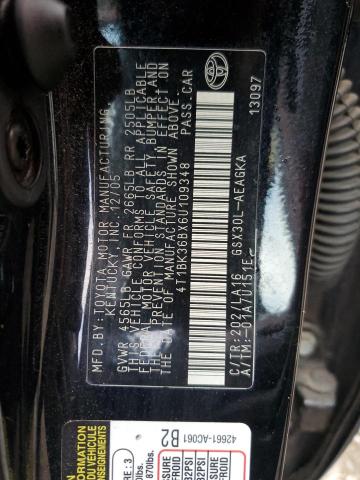 Photo 10 from auction – 2006 TOYOTA AVALON with VIN 4T1BK36BX6U109348