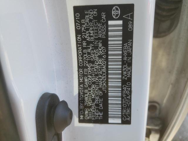 Photo 10 from auction – 2010 TOYOTA PRIUS with VIN JTDKN3DU8A0216107